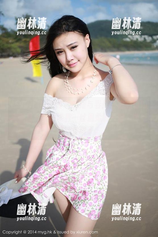 MyGirl美媛馆 - 白裙与春风，温心怡的高清写真中荡漾着一丝温柔的气息，感觉空气都甜了。